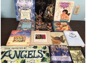 Huge Angel Lot Books & Plaque Guardian Angels Angel Crafts 15 Books