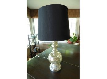 Mercury Glass Style Lamp With Black Shade