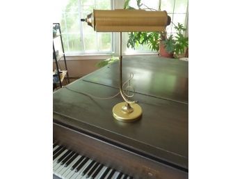 Vintage Brass Piano Lamp With G-Cleft Detail