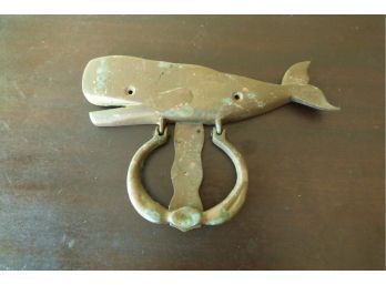 Whale Form Solid Brass Doorknocker