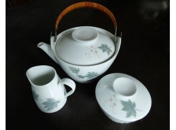 Vintage Modern Noritake Cookin Serve 'Wild Ivy' Pattern Tea Set