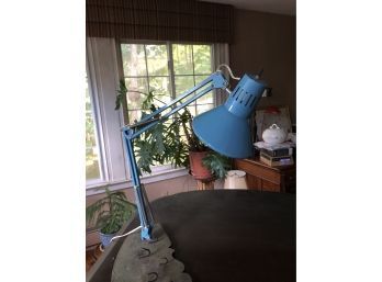 Vintage Blue Hinge Arm Lamp