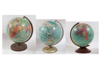 Trio Of Vintage Globes