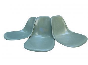 Vintage Herman Miller Eames Shell Chairs, Set Of Three In Seafoam Green