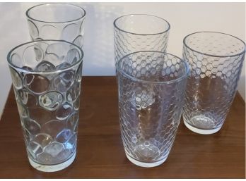 Mixed Lot Of 5 Juice Glasses