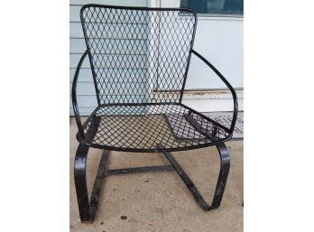 Black Metal Frame Rocking Patio Chair