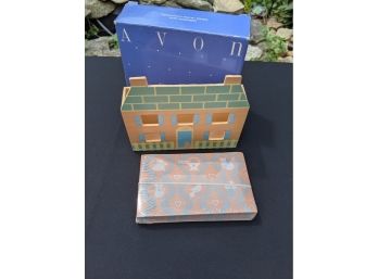 Vintage Avon 'notes From Home' Caddy With Notepaper