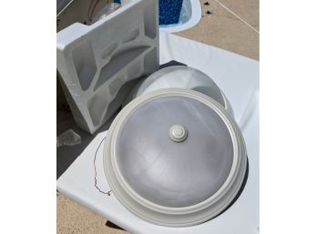 Pair Of White Flush Mount Ceiling Lighting Fixtures (Brand New In The Box)