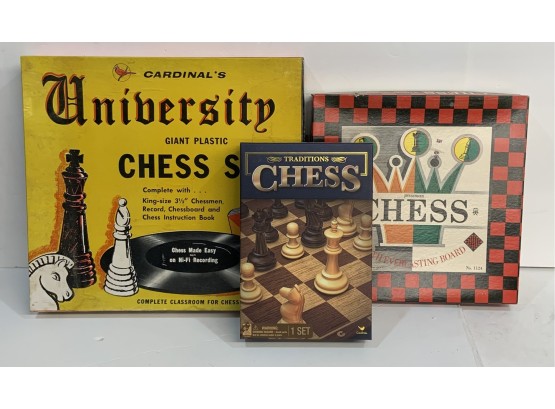 Lot Of 3 Chess Games