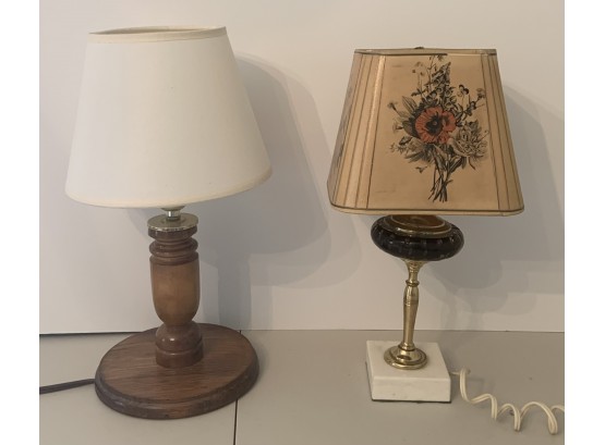 Lot Of 2 Vintage Lamps