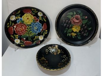 3 Painted Dishes