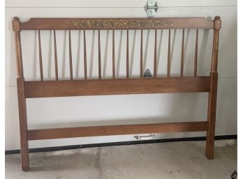 Vintage Hitchcock Bed Backboard And Bed Frame
