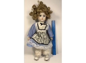 Vintage Blue And Lace Dress Doll