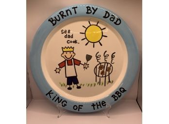 Dad BBQ Pottery Plate