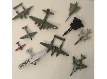 Lot Of 10 Small Plane Toys