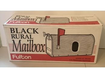 Brand New Fulton Black Rural Mailbox