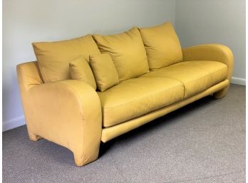 A Fabulous Vintage Italian Leather Sofa