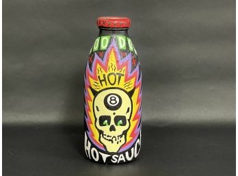 Hand-Painted Bottle, Voo Doo Hot Sauce, Bill 'Hill Billy' Healy