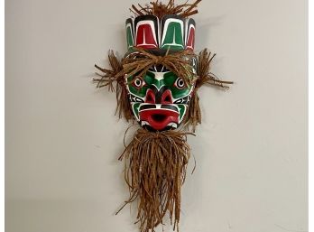 Authentic First Nations Chief Mask, Handcrafted By Andy Bruce