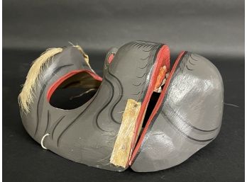 A Striking Handcrafted Primate Mask With Movable Jaw