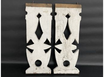 A Pair Of Matching Architectural Wooden Elements