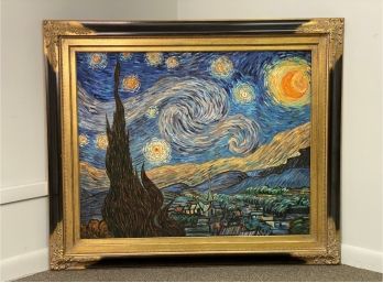 A Commissioned Reproduction Of Van Gogh's Starry Night, Oil On Canvas