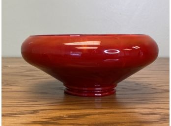 An Elegant Deep Red Glass Bowl