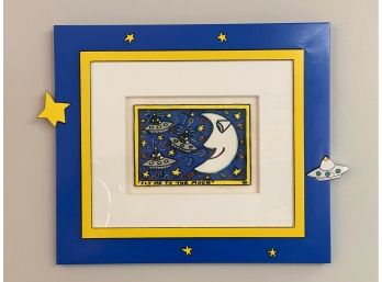 James Rizzi, Fly Me To The Moon, Original Limited Edition Pop Art, Signed & Numbered