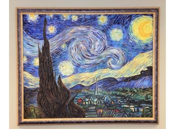 Another Commissioned Reproduction Of Van Gogh's Starry Night, Oil On Canvas