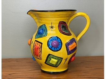 A Whimsical Studio Pottery Vase By Mary Rose Young, Signed & Dated