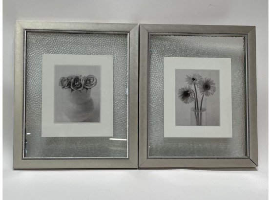 Two Flower Prints With Frames