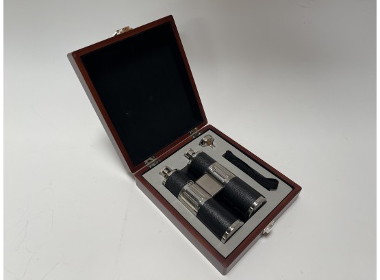 Binocular Style Flask With Initialed Case