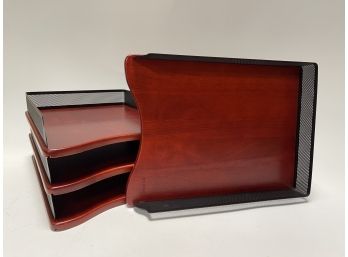 Four Red Rolodex Paper Holders