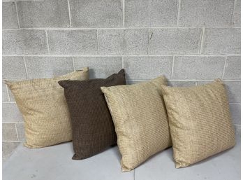 Four Large Pottery Barn Pillows