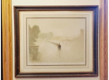 Beautiful Antique Signed & Numbered Lithograph Print From The Collection Of Robert C. Sands Esq
