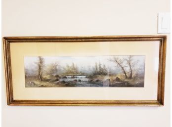 Framed Antique William Henry Chandler Landscape Art Print