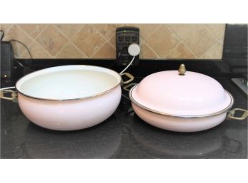 Pair Of Newcor Sculpture Gourmet Cookware - Made In Spain