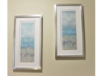 Pair Of Nicely Silver Framed Watercolors