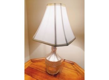 Pretty Mercury Glass Table Lamp With Fabric Shade