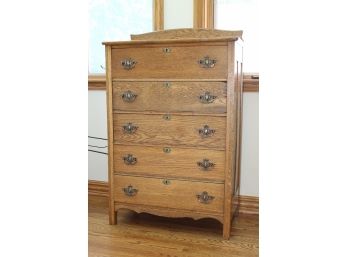 Antique Five Drawer Oak Dresser