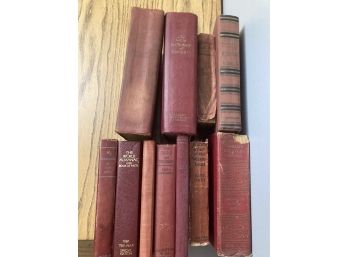 11 Antique And Vintage Red Hardcover Books Great For Interior Design And Bookshelf Decor