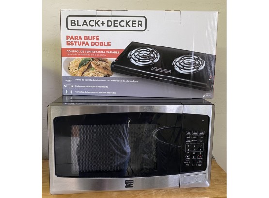 Kenmore Microwave And Black And Decker Cook Top