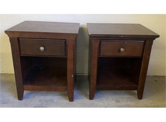 Pair Of One Drawer End Stands