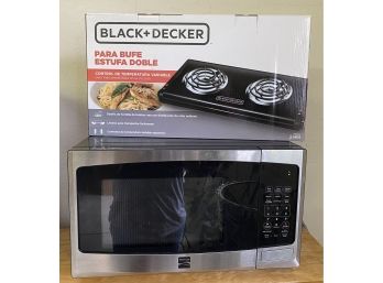 Kenmore Microwave And Black And Decker Cook Top