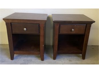 Pair Of One Drawer End Stands
