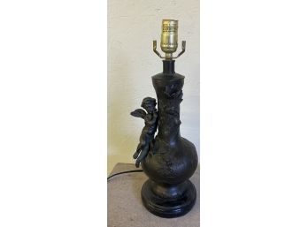 Contemporary Heavy Bronze Colored Lamp