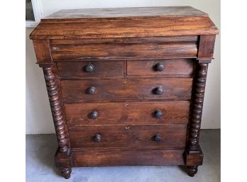 Six Drawer Antique Country Gentleman's Chest