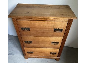 Three Drawer Oak Dresser