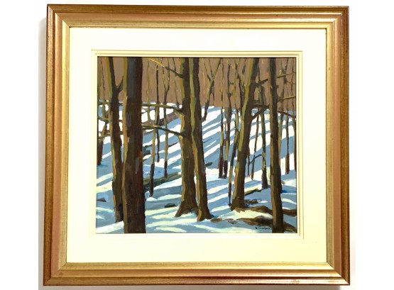 Brooke Schnabel 'Winter Maples', Oil On Canvas