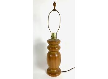 Vintage Hand Turned Laminated Hardwood Lamp